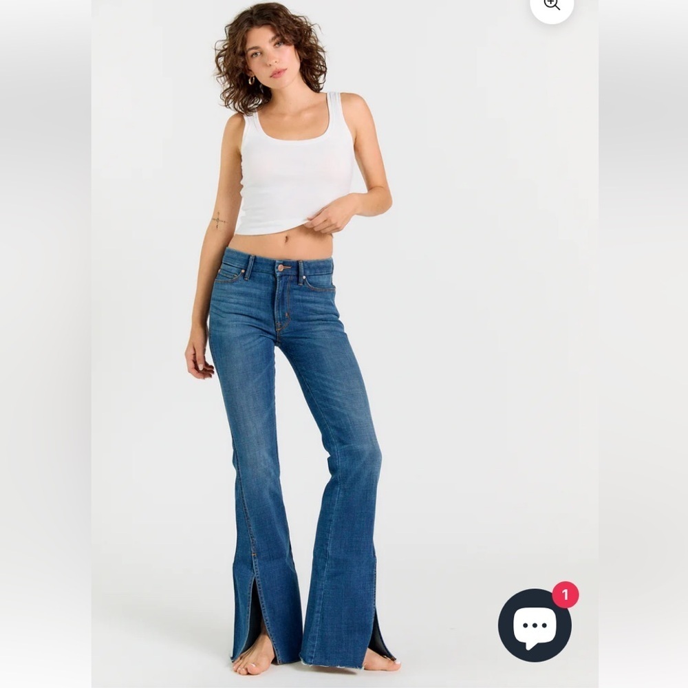 Dark Blue Porter Blue Sustainable  Jolene  Flare Jeans for Women